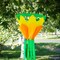 In the Breeze Yellow 38-inch Lotus Flower Windsock, Outdoor Floral Decoration, 5200